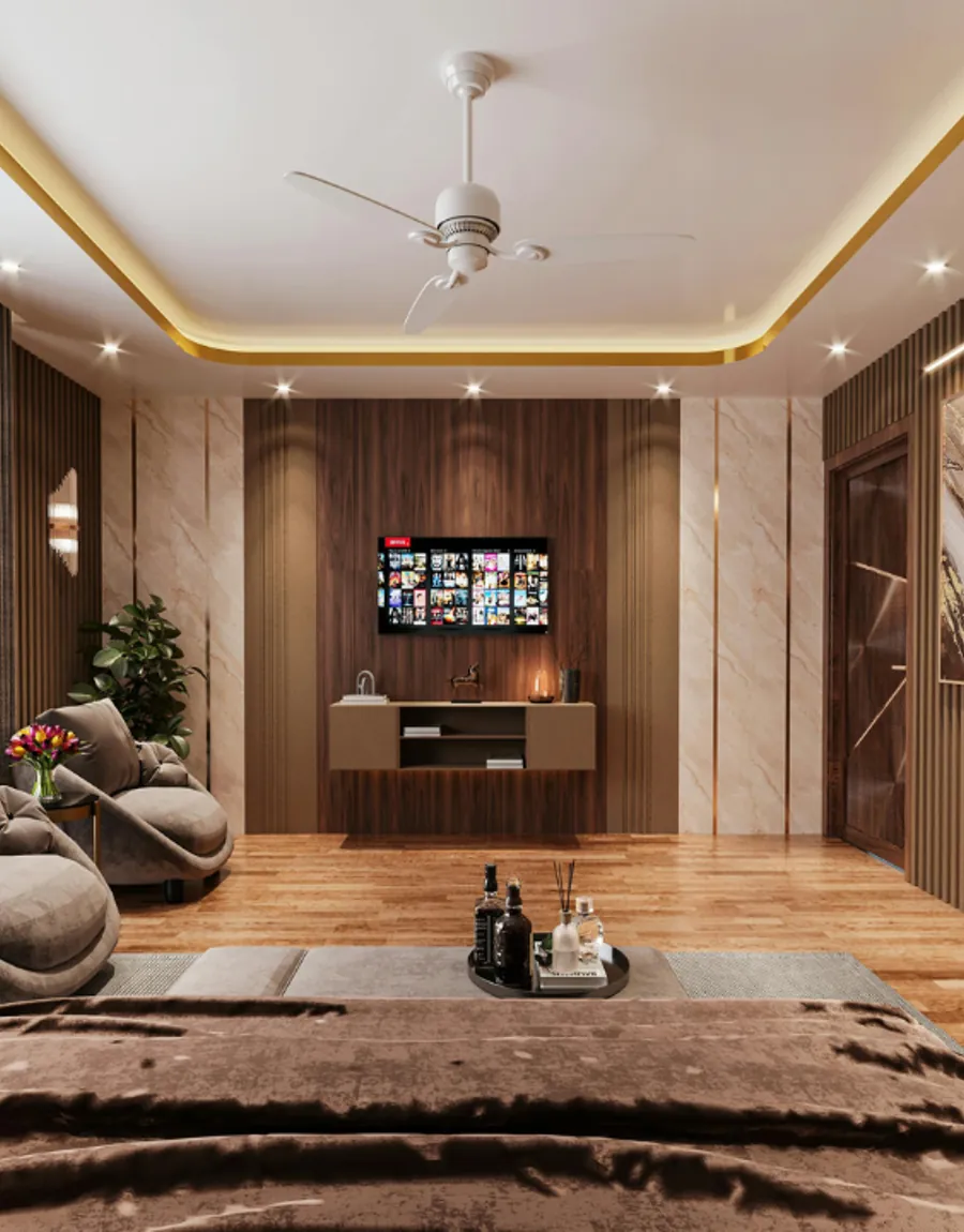 Great Room at dusk